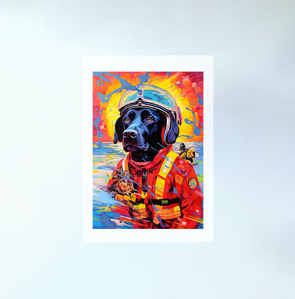 犬のアートポスター原画のみ設置イメージ