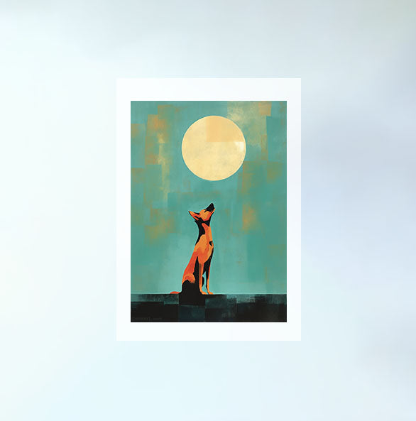 犬のアートポスター原画のみ設置イメージ