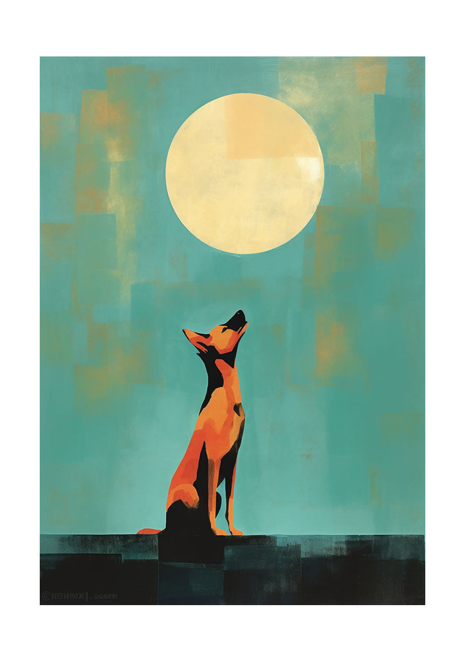 犬のアートポスター原画のみ