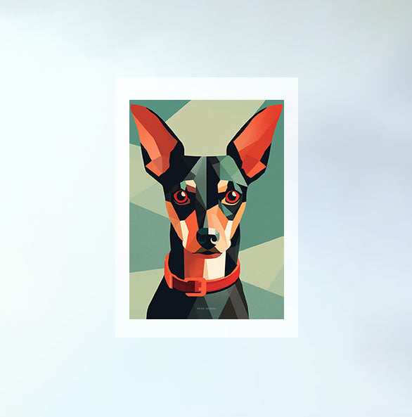 犬のアートポスター原画のみ設置イメージ