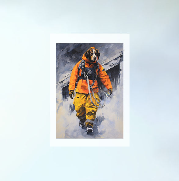 犬のアートポスター原画のみ設置イメージ