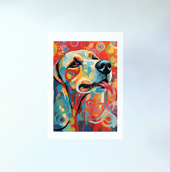犬のアートポスター原画のみ設置イメージ
