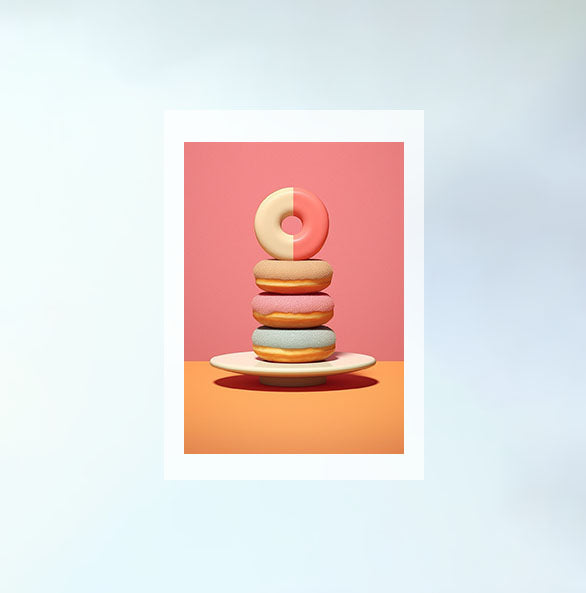 ドーナツのアートポスター原画のみ設置イメージ