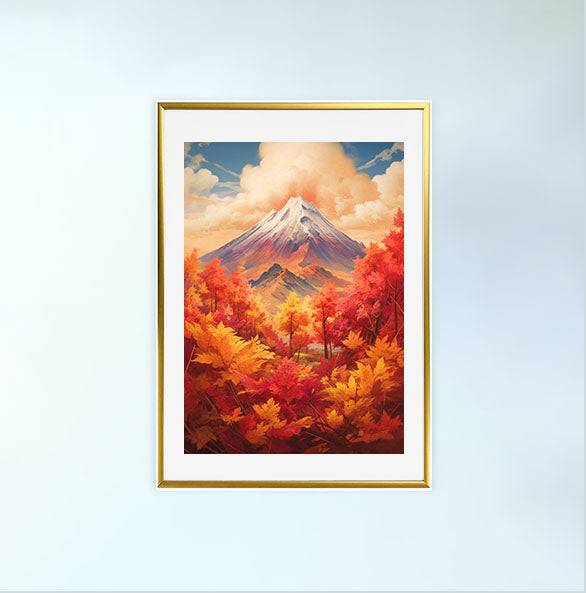 龍のアートポスター金フレームあり