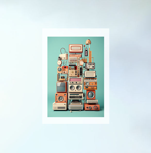 電子機器のアートポスター原画のみ設置イメージ