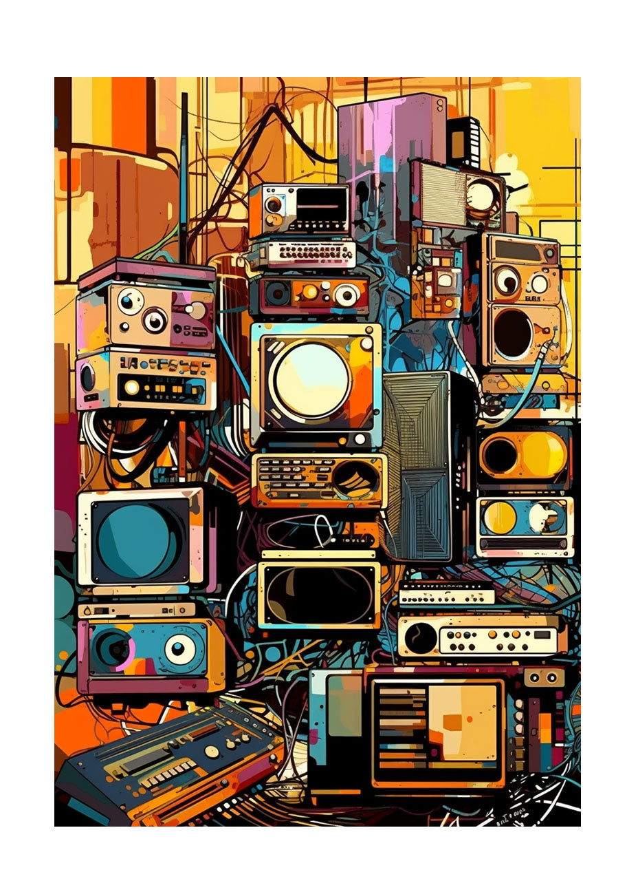電子機器のアートポスター原画のみ