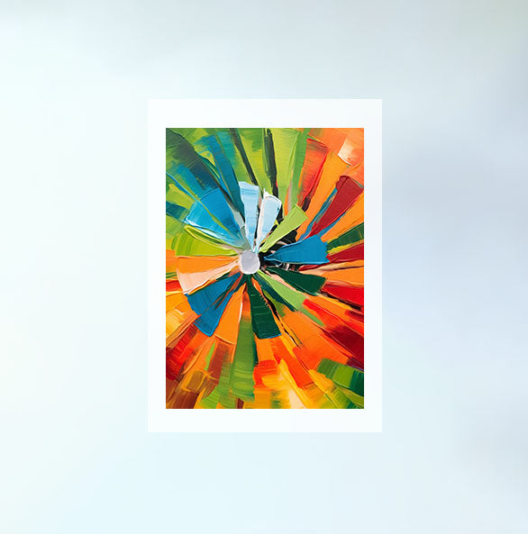 扇風機のアートポスター原画のみ設置イメージ