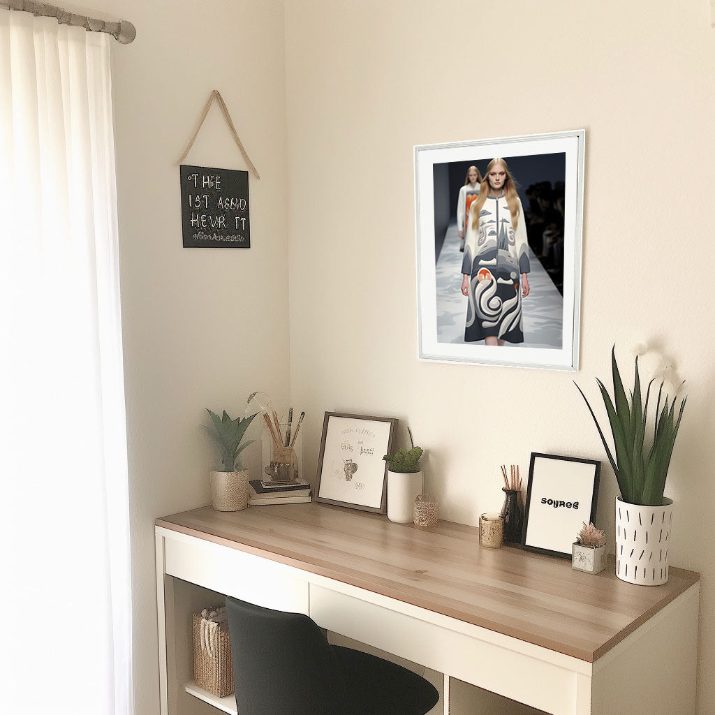 ファッションのアートポスター机配置イメージ