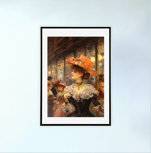 ファッションのアートポスター黒フレームあり