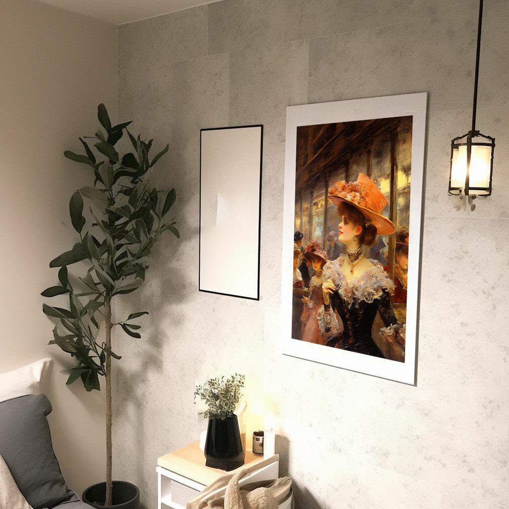 ファッションのアートポスター廊下配置イメージ