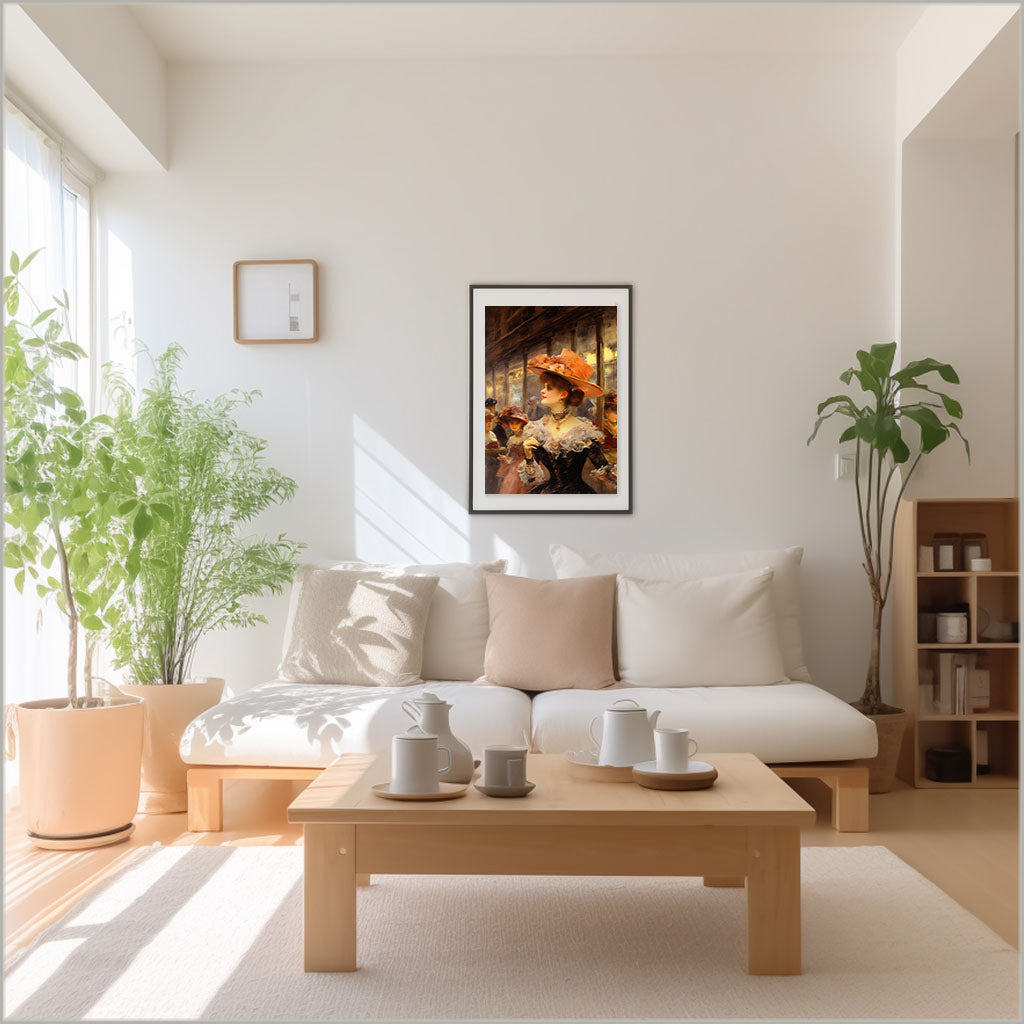 ファッションのアートポスターリビング配置イメージ