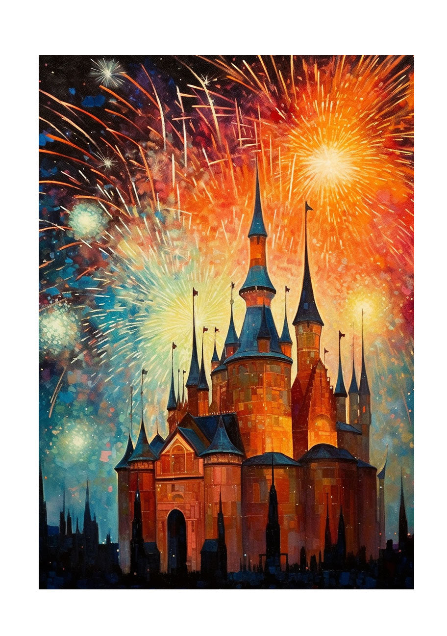 花火大会のアートポスター原画のみ