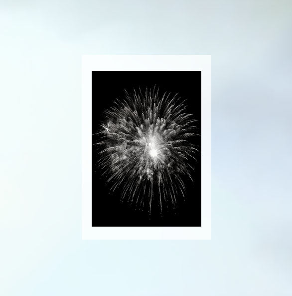 花火大会のアートポスター原画のみ設置イメージ