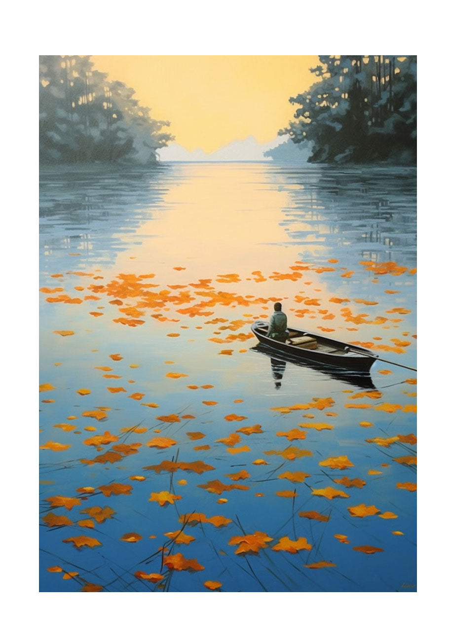 釣りのアートポスター原画のみ