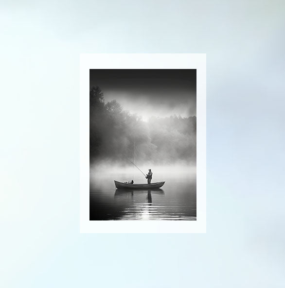 釣りのアートポスター原画のみ設置イメージ