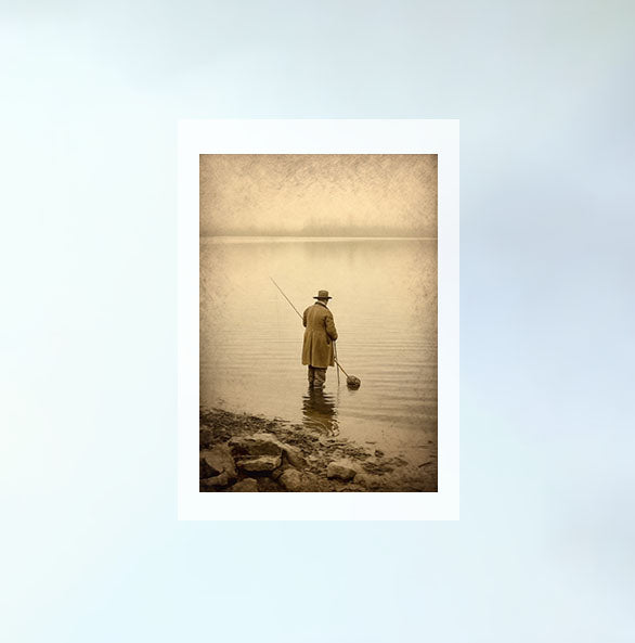 釣りのアートポスター原画のみ設置イメージ