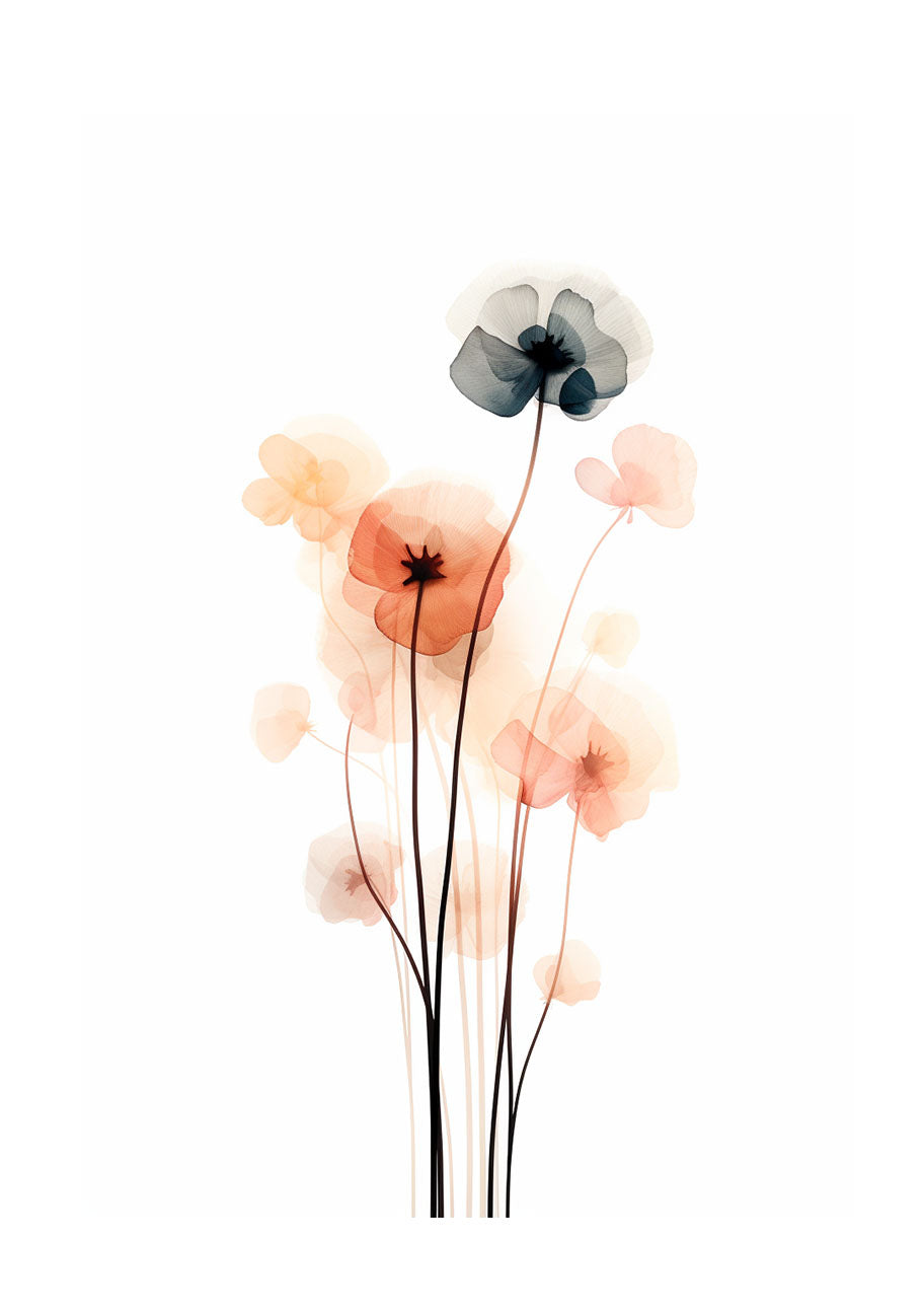 春の花のアートポスター原画のみ