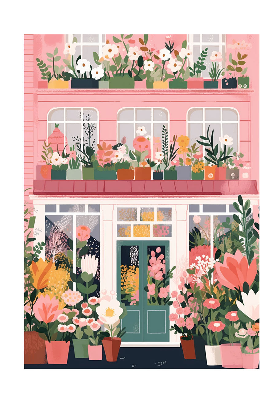 春の花のアートポスター原画のみ