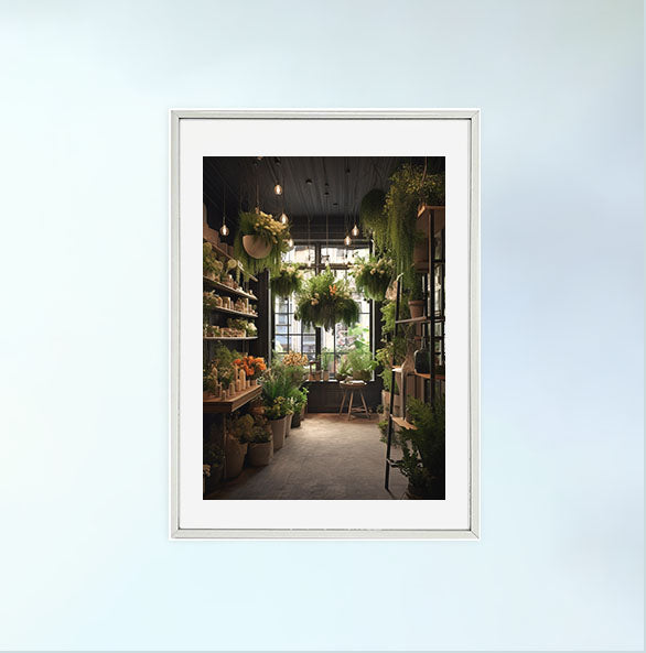 春の花のアートポスター銀フレームあり