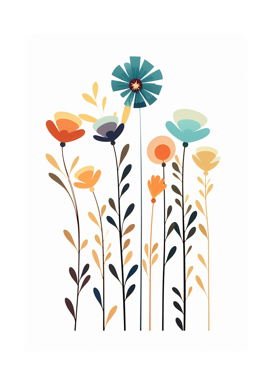 春の花のアートポスター原画のみ