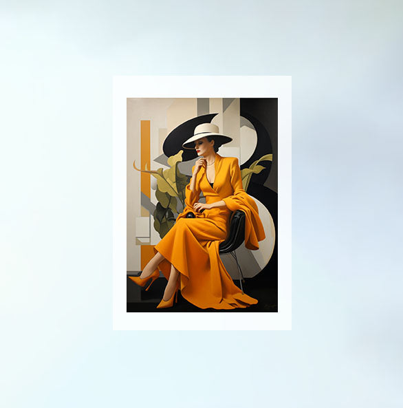 フランスのアートポスター原画のみ設置イメージ