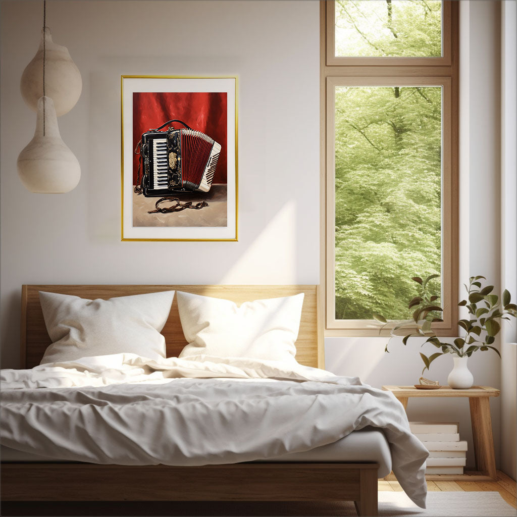 フランスのアートポスター寝室配置イメージ