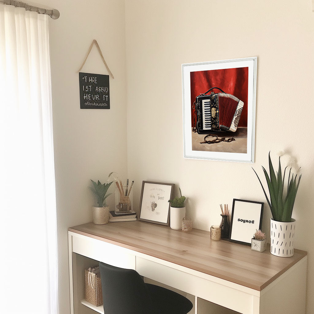 フランスのアートポスター机配置イメージ