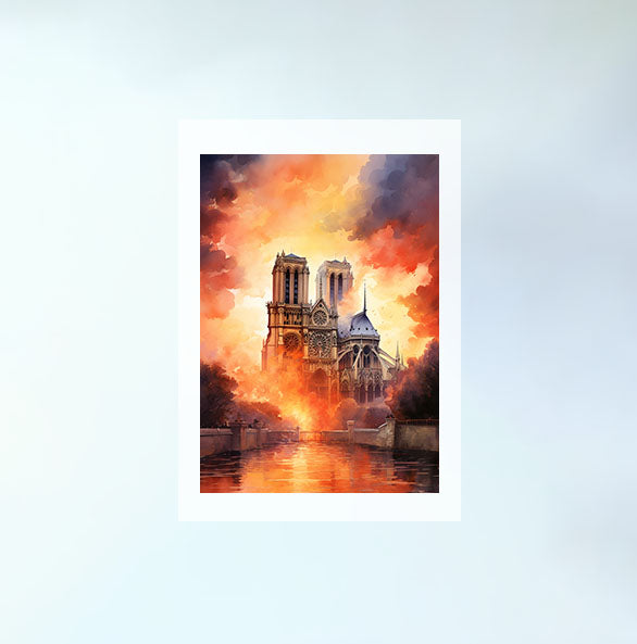 フランスのアートポスター原画のみ設置イメージ