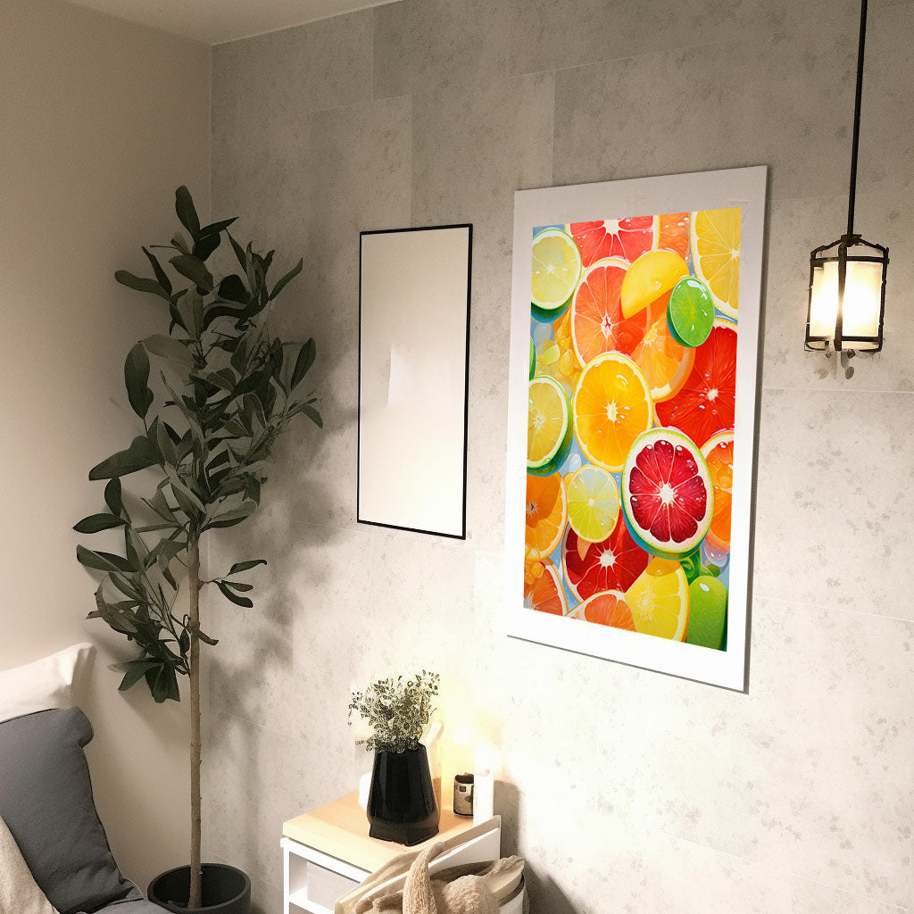 フルーツのアートポスター廊下配置イメージ