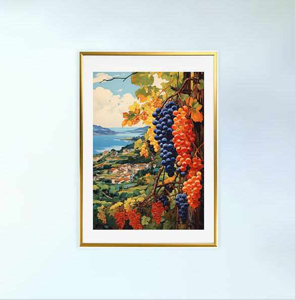 フルーツのアートポスター金フレームあり