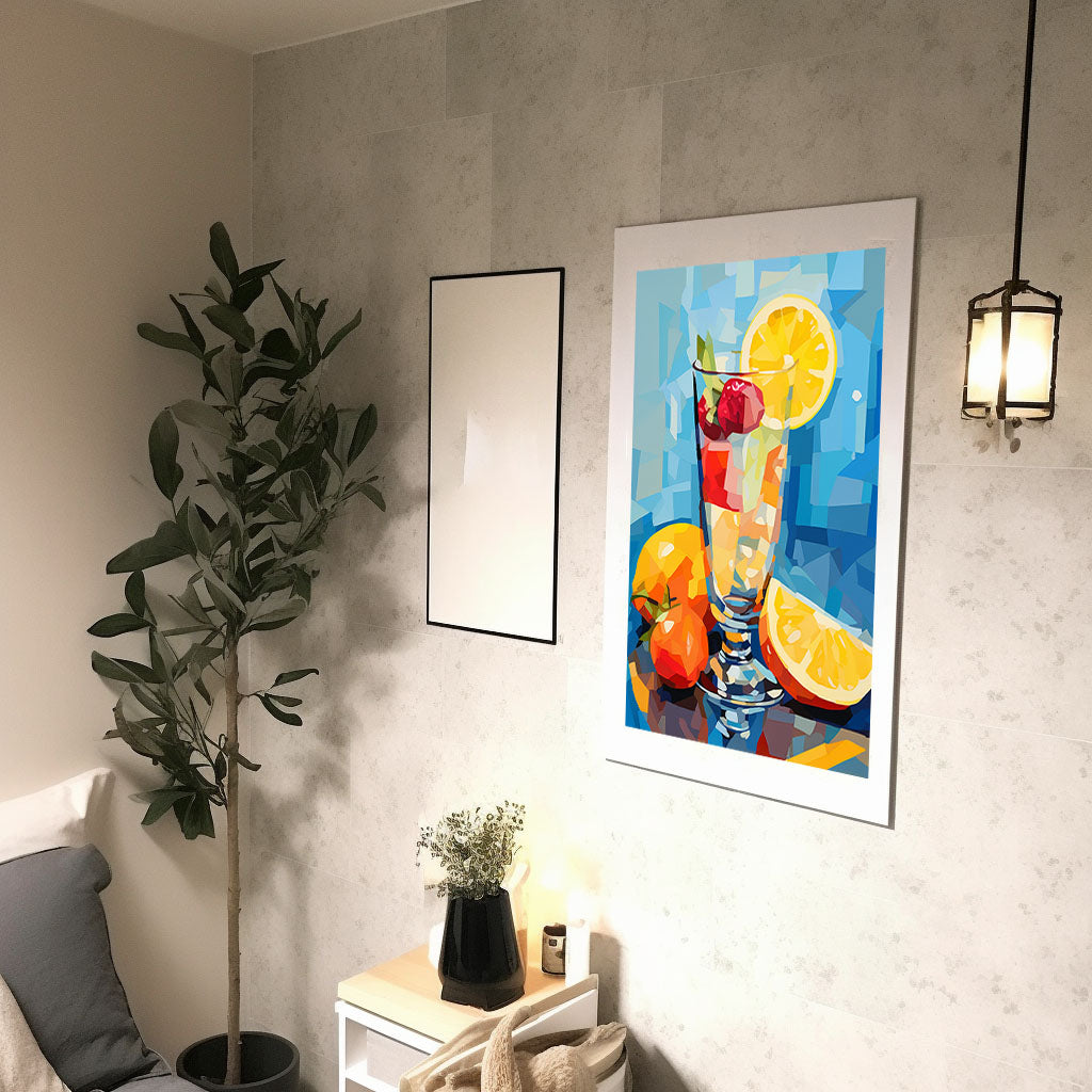 フルーツのアートポスター廊下配置イメージ