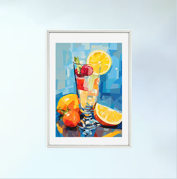 フルーツのアートポスター銀フレームあり