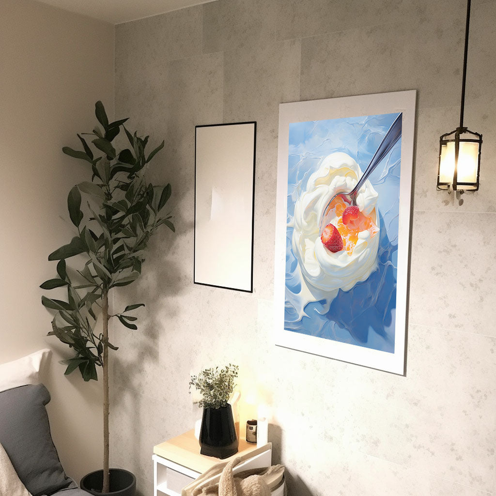 フルーツのアートポスター廊下配置イメージ