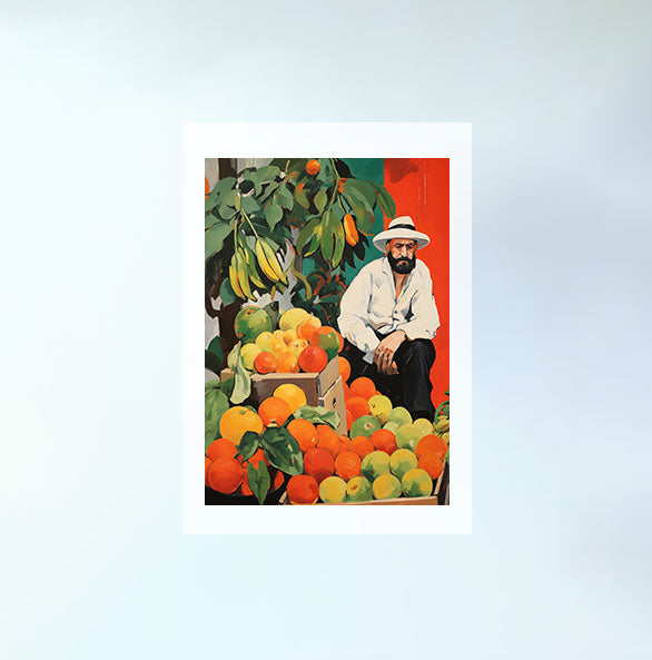 フルーツのアートポスター原画のみ設置イメージ