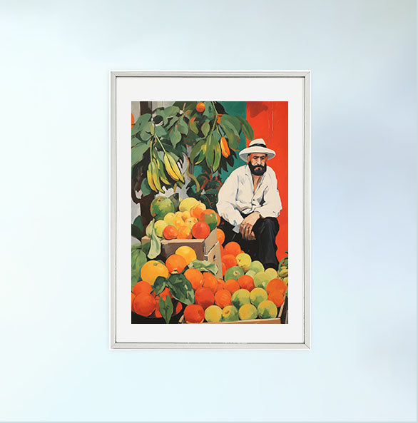 フルーツのアートポスター銀フレームあり