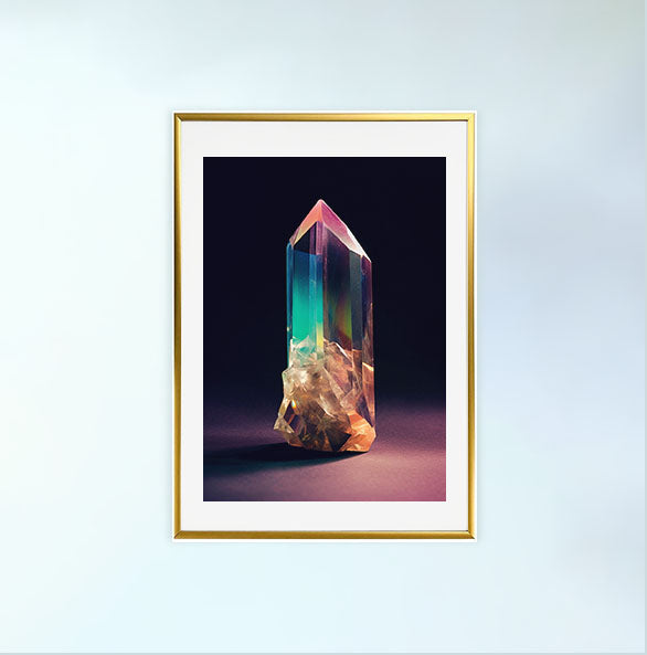 宝石のアートポスター金フレームあり