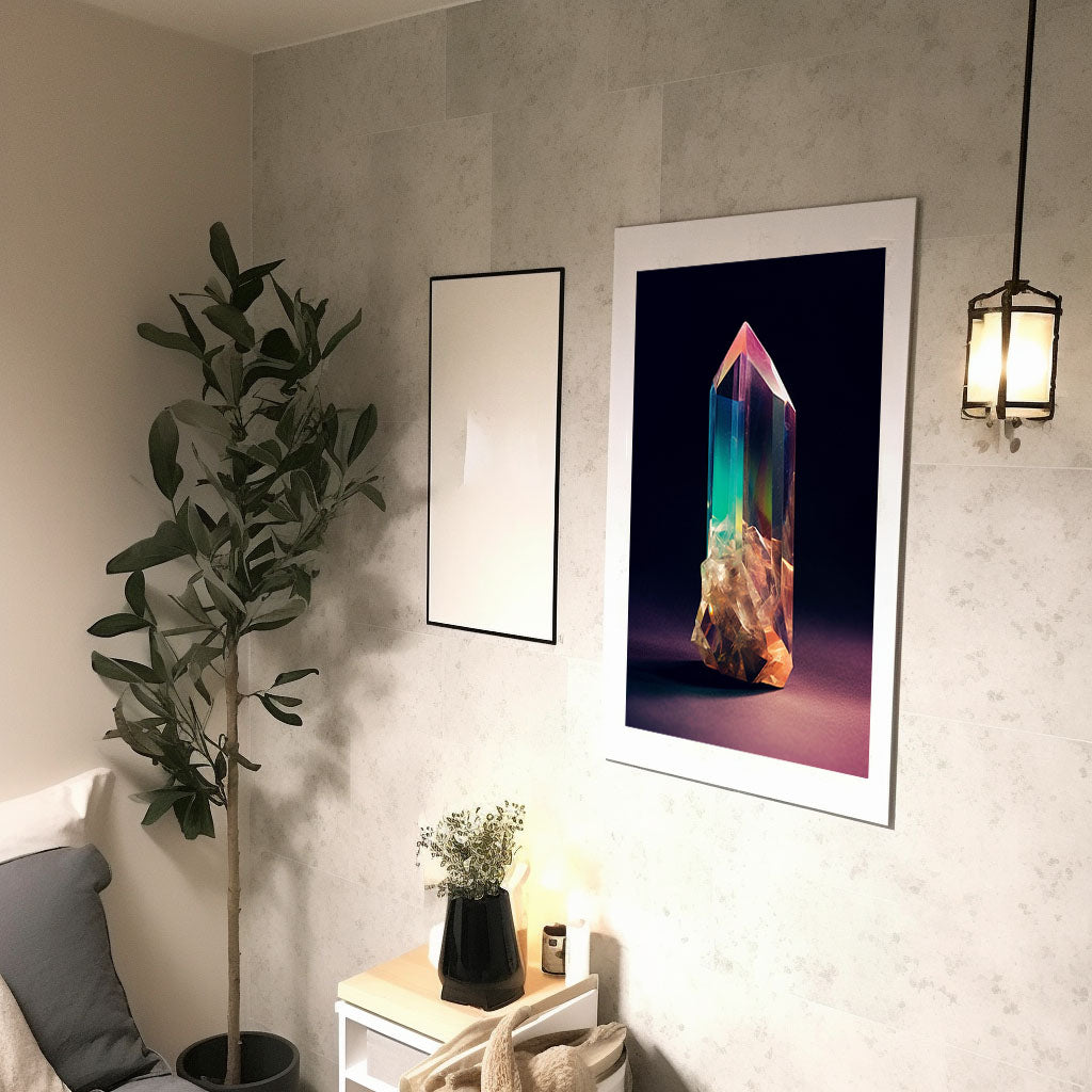 宝石のアートポスター廊下配置イメージ