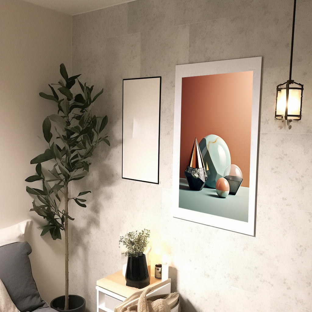 宝石のアートポスター廊下配置イメージ