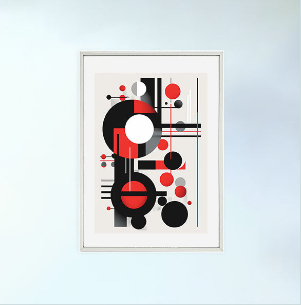 グラフィティアートのアートポスター銀フレームあり