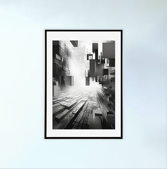 グレープフルーツのアートポスター黒フレームあり