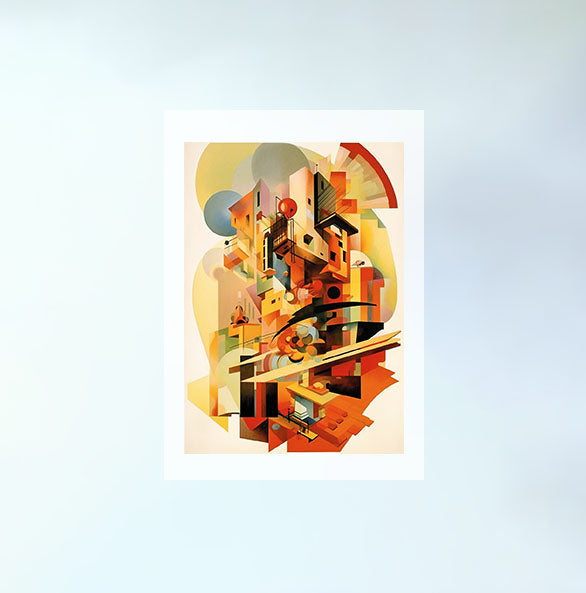 グレープフルーツのアートポスター原画のみ設置イメージ