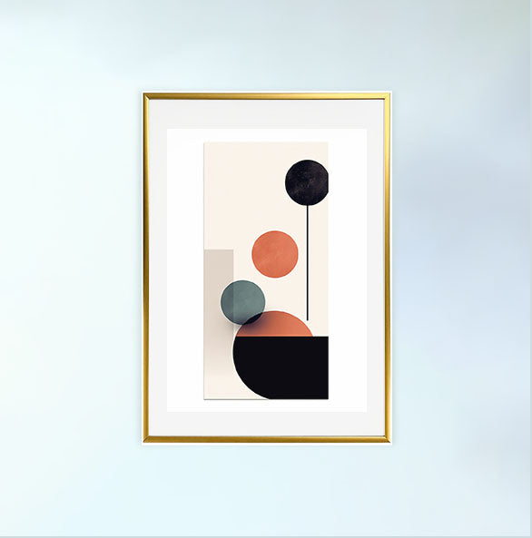 グレープフルーツのアートポスター金フレームあり