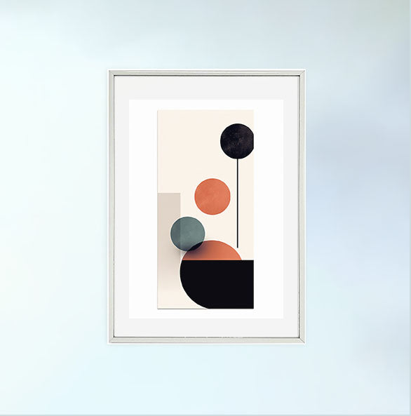 グレープフルーツのアートポスター銀フレームあり