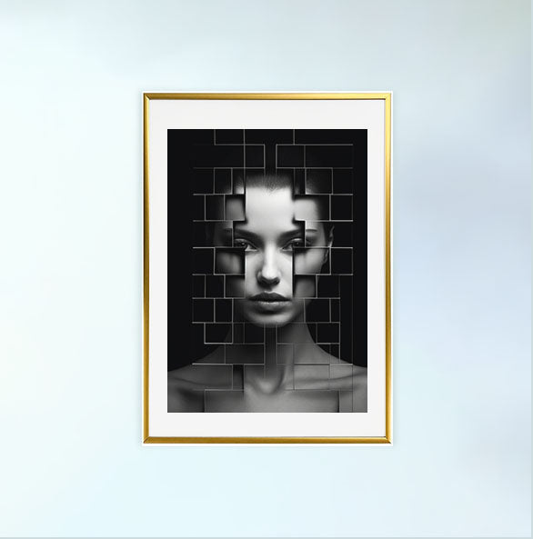 グレープフルーツのアートポスター金フレームあり