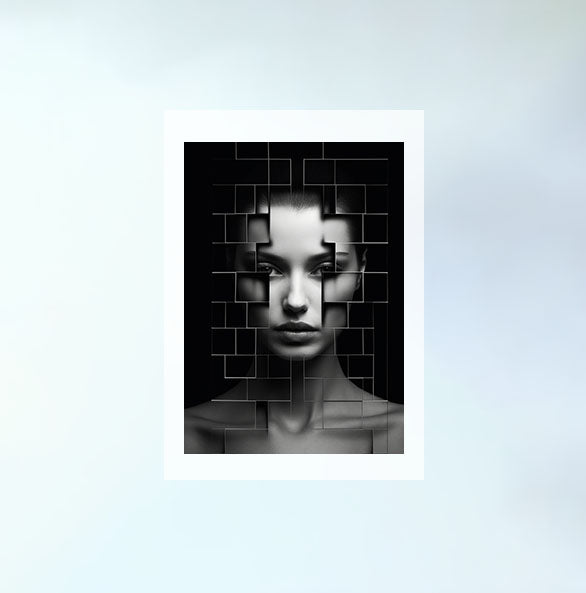 グレープフルーツのアートポスター原画のみ設置イメージ