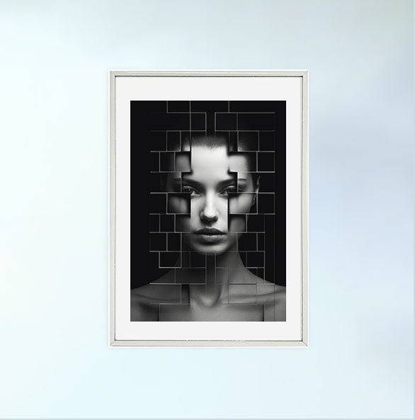 グレープフルーツのアートポスター銀フレームあり