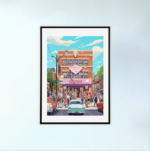 グラフィックのアートポスター黒フレームあり