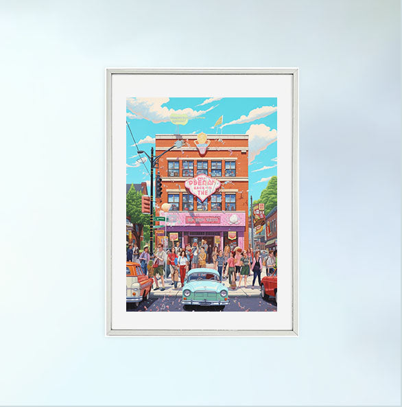 グラフィックのアートポスター銀フレームあり