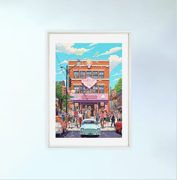グラフィックのアートポスター白フレームあり