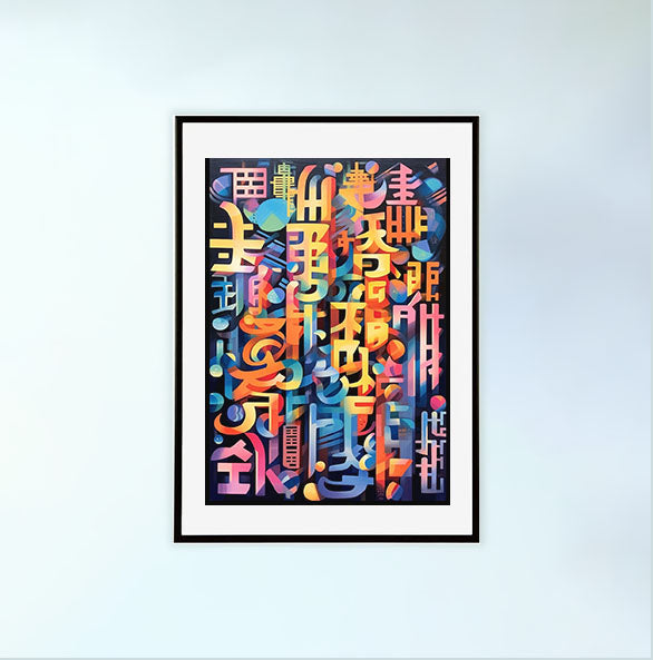 グラフィックのアートポスター黒フレームあり